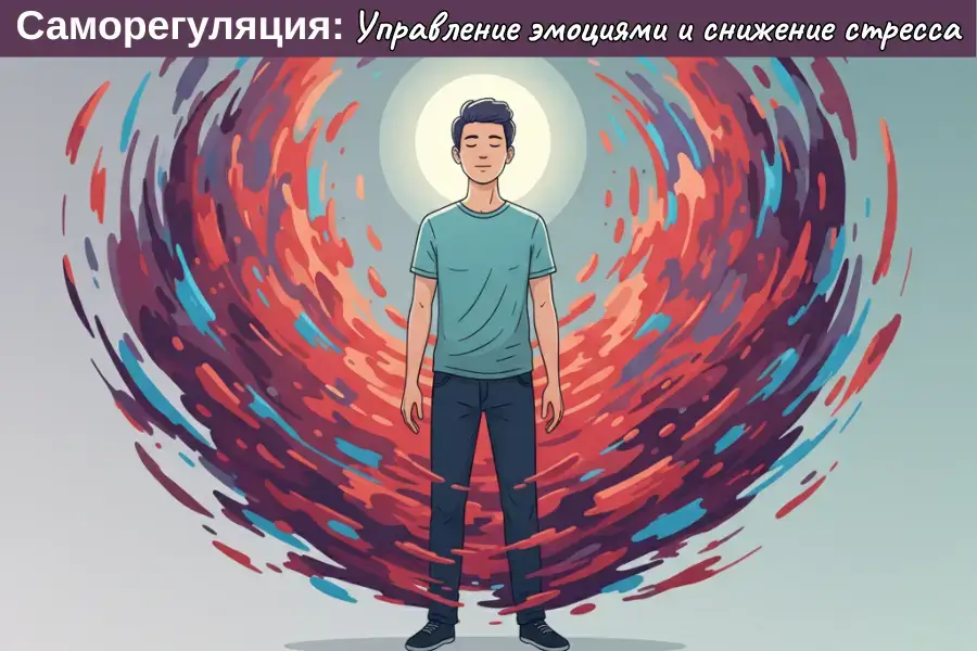 Саморегуляция: человек, сохраняющий спокойствие и контроль в центре эмоционального вихря.